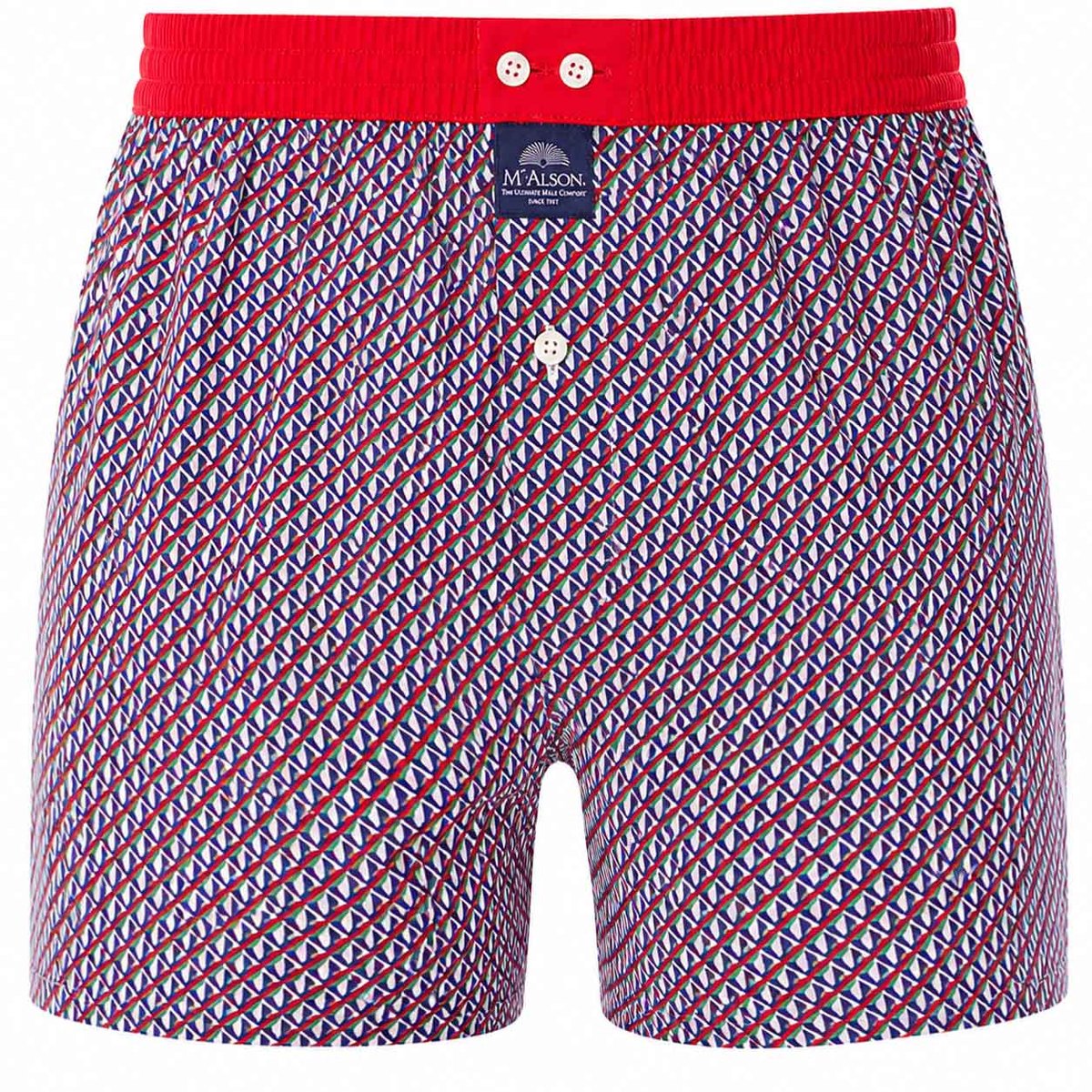 Mc Alson boxer retro print blauw/rood