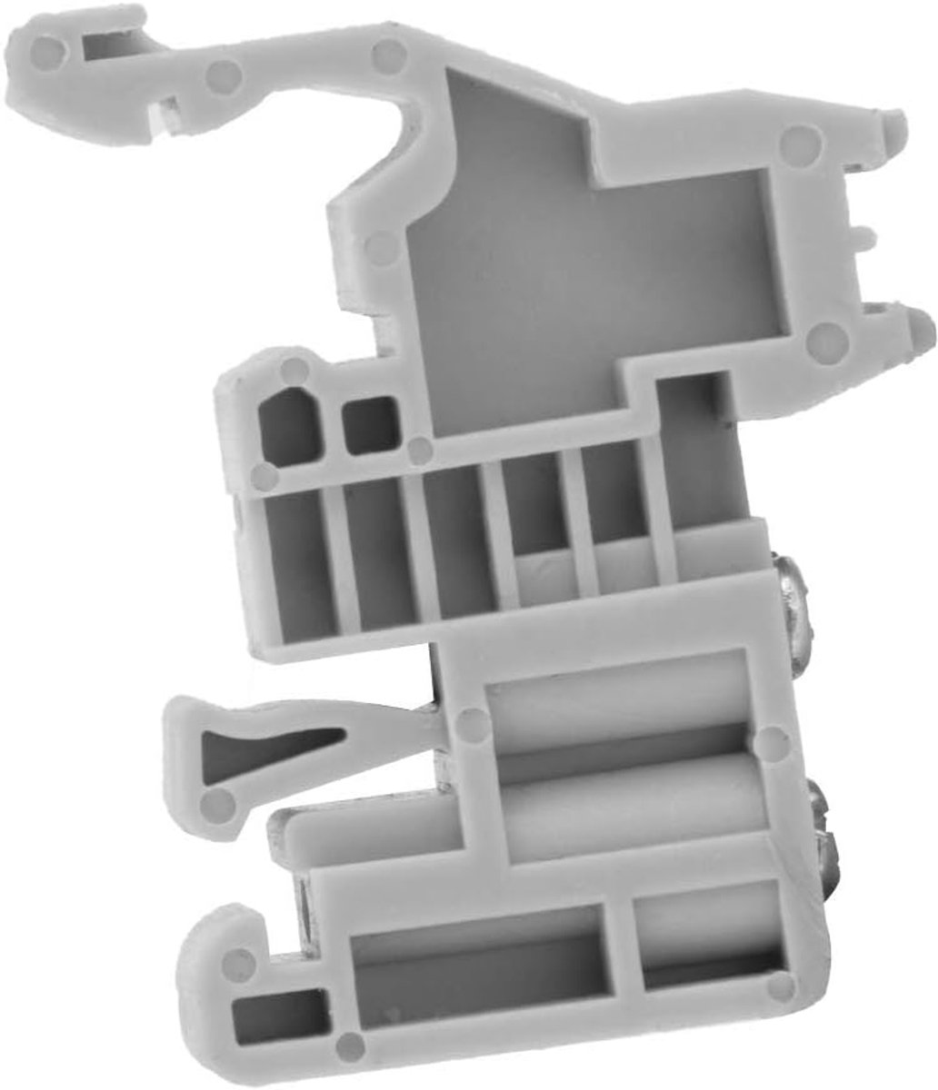 SnelShoppen - 35mm DIN Rail Aansluitblok Bevestigingsclips Grijs Schroef Bevestigingstype 50 Stuks voor Elektrische Verdeling en Bedrading
