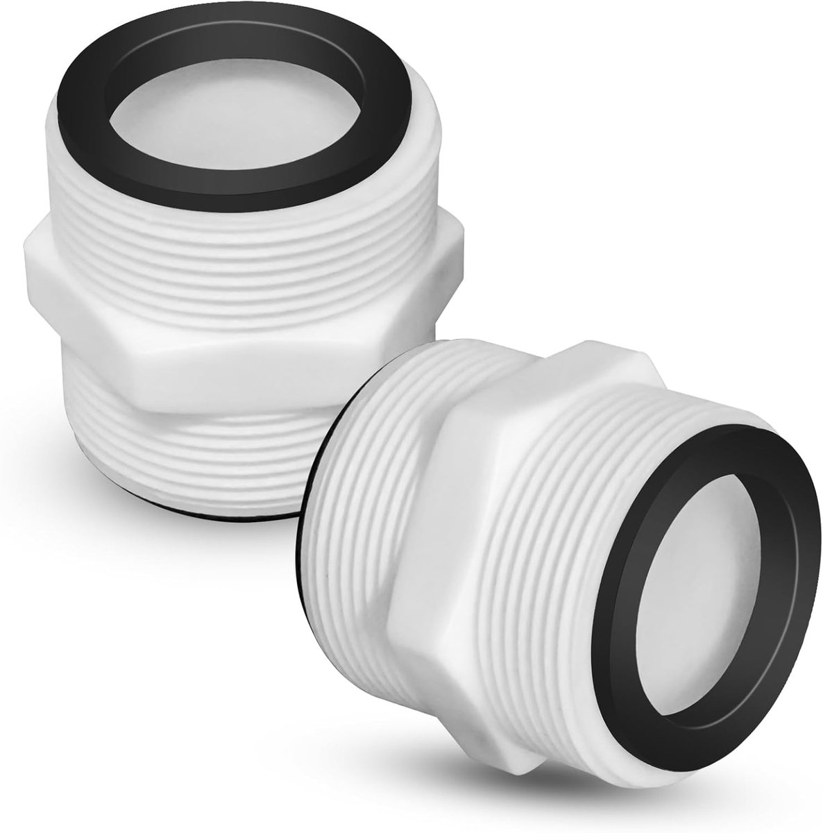SnelShoppen - 2 stuks 1,5' naar 1,5' Zwembadslang Adapter, Zwembad Slang Aansluiting, Boven Grond Zwembad Slang Adapter, Intex Compatibele Tuinslang V