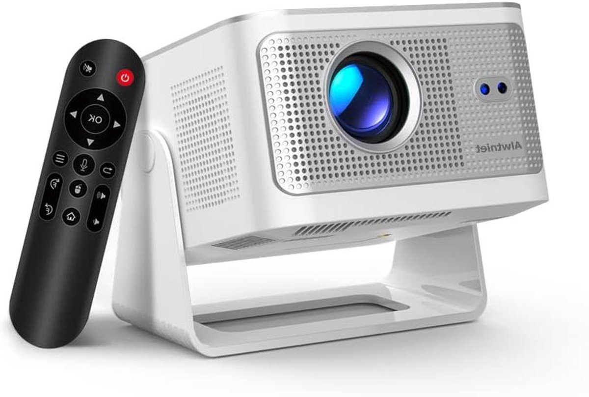 Draagbare Beamer - Mini Projector - Thuisbioscoop Maken - Automatische Kalibratie - Native 1080p - Wit