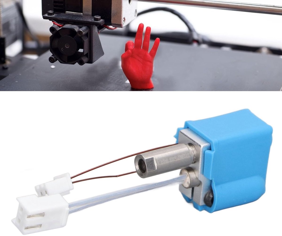 SnelShoppen - 3D Printer Hotend Nozzle Set met 0.4mm Messing Nozzle, 24V Verwarmingsbuis, Thermistor en M6 Tube voor Sidewinder X1 X2