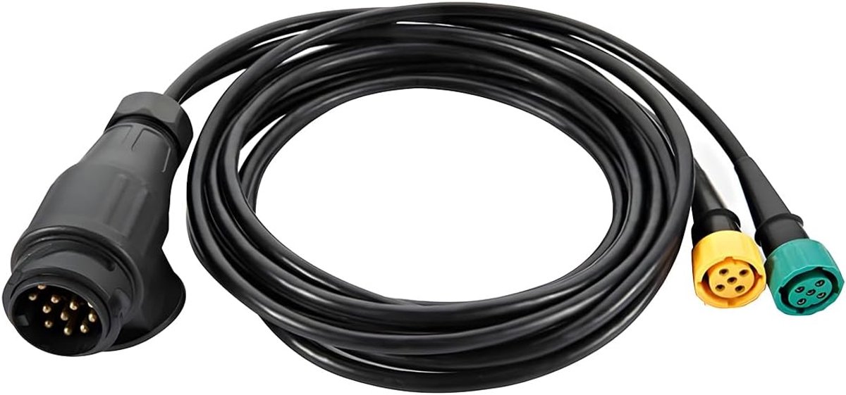 SnelShoppen - CGEAMDY Coil Kabel Trailer Kabel, Adapter Kabel Trailer Verlengkabel, 13 Pin Trailer Bedrading Harnas met Stekker voor Caravan, RV, Trac