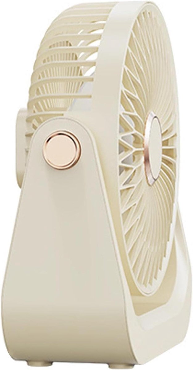 Persoonlijke Ventilator - Bureau Ventilator - Persoonlijke Koeling - 90-Graden Kantelbaar - 21x8.5x21 cm - Abrikoos