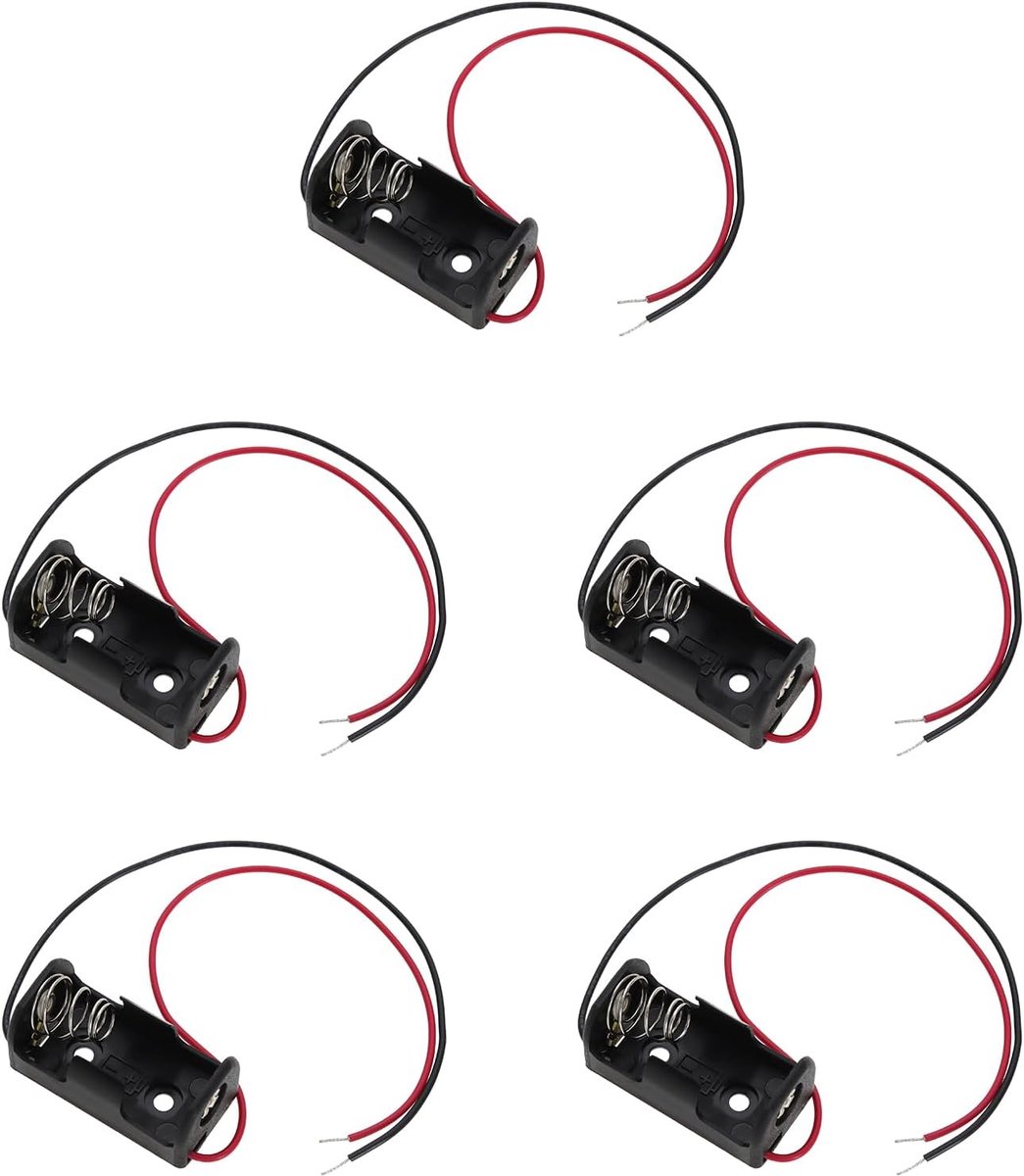5PCS 14250 Battery Box ER14250 Battery Holder 1/2AA Battery Holder 1/2AA 3.6V Battery Holder with 150mm Cable Wires - ShopVlot