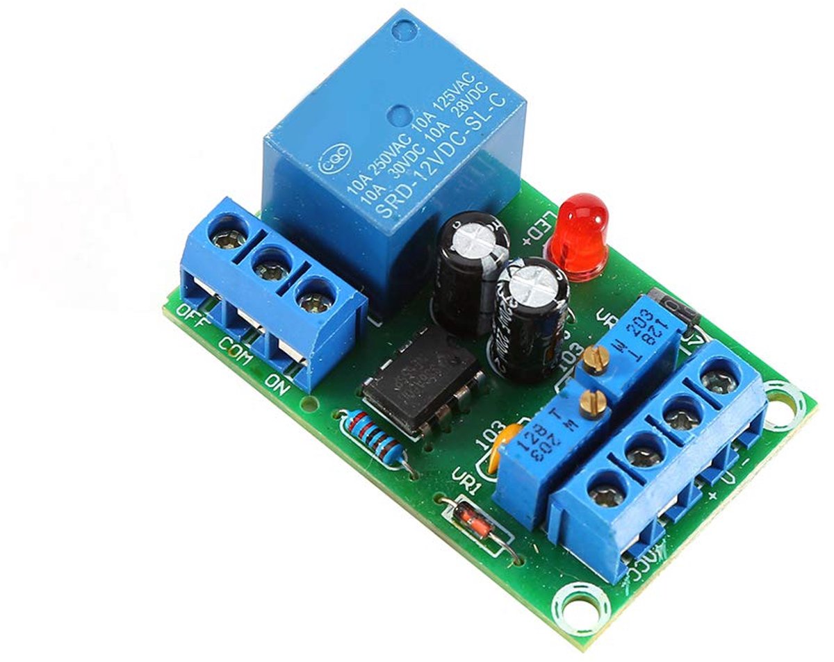 SnelShoppen - 12V Accu Automatische Oplader Controller Module Beschermingsrelais Spanning Regulator Grote Stroom Automatisch Opladen Uitschakelen