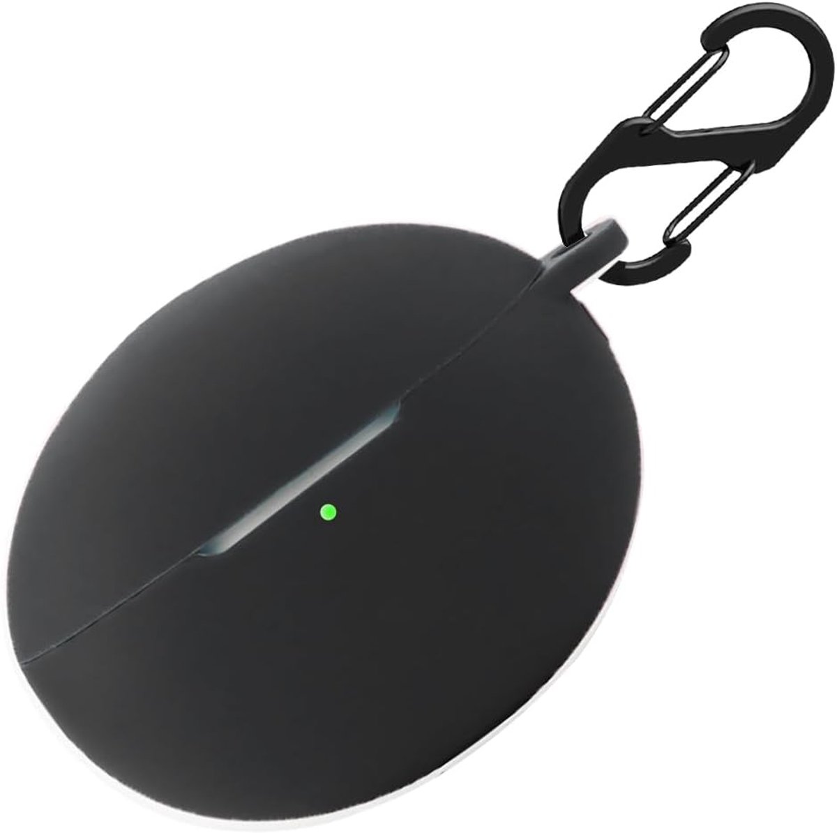 SnelShoppen - Silicone Hoes voor Xiaomi Buds 3T Pro, Schokbestendige Beschermhoes met Sleutelhanger (Zwart), Ultra Dun, Soft Silicone, Wasbaar, Ideaal