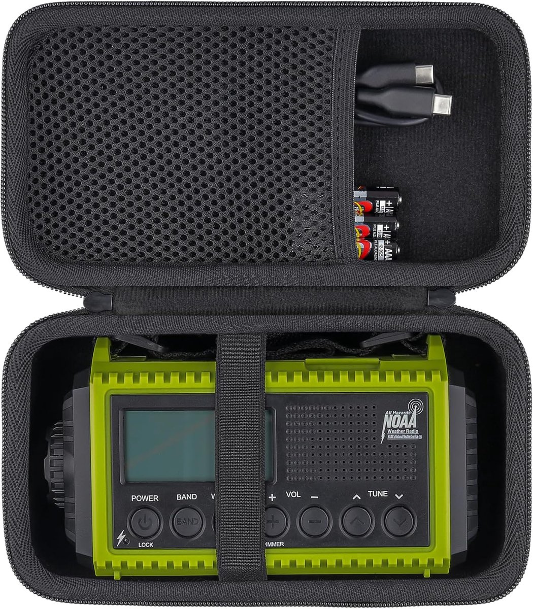 SnelShoppen - Hard Case DAB Radio Bescherming - Stofbestendig, Lichtwaterdicht, Schokbestendig - Voor DAB/FM Radio en Dynamo Zonne-energie Radio - Han