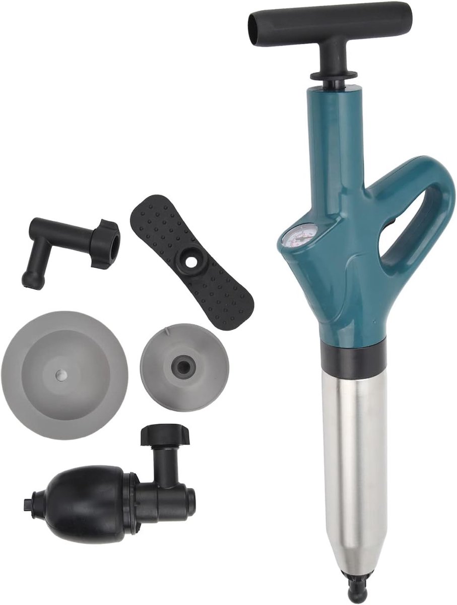 Drain Blaster Air Plunger High Pressure Powerful Drain Blaster Pipe Unblocker Blocked Drain Remover For Toilet And - ShopVlot