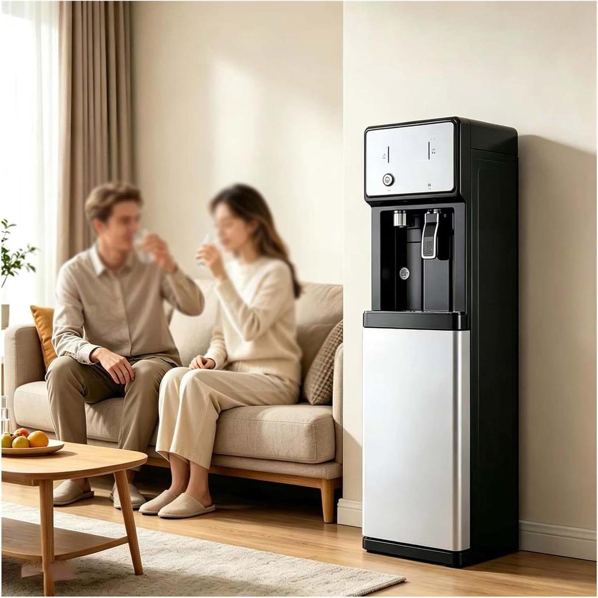 Waterdispenser - Waterkoeler Fontein - Direct Drinkwater - Aangesloten Leidingwater - 105x31x31 cm - Zwart