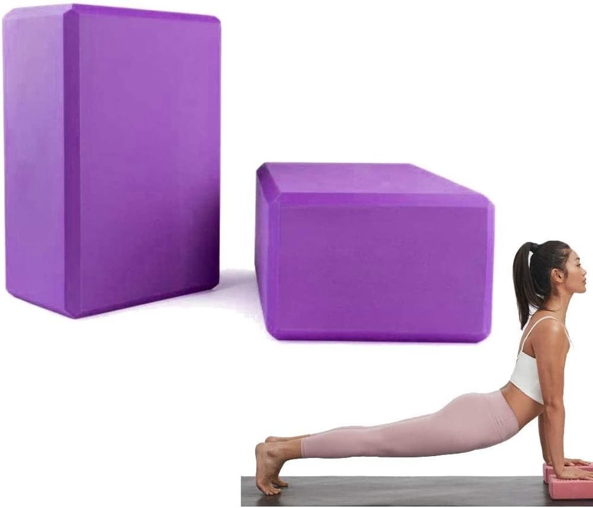 Set van 2 Yoga Blokken voor Yoga en Pilates Training, Ideaal voor Beginners en Gevorderden, Hoogwaardige Blokken voor Meditatie en Flexibiliteit