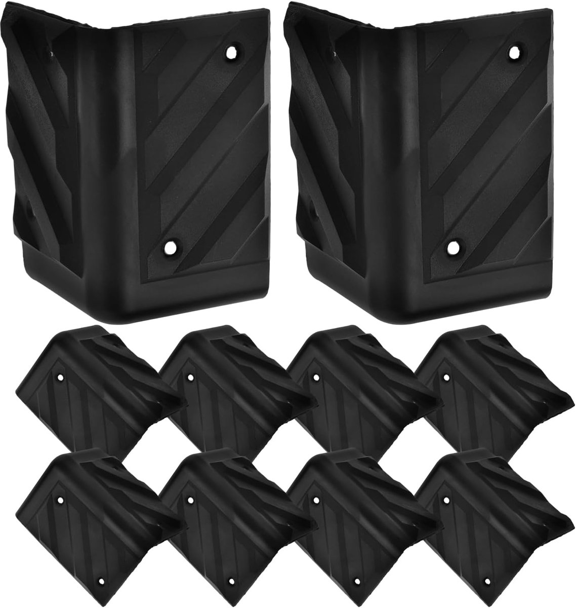 SnelShoppen - Speaker Hoekbescherming, Hoek Bescherming, Anticollisie Hoekbescherming, Meubel Hoekbescherming, Kunststof, Zwart, Set van 16