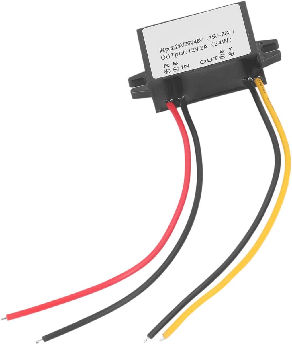 SnelShoppen - DC naar DC Converter 24V 36V 48V naar 12V 2A 24W Instelbare Spanning Regelaar Module voor Voertuigen, Motoren en LED Strip Verlichting