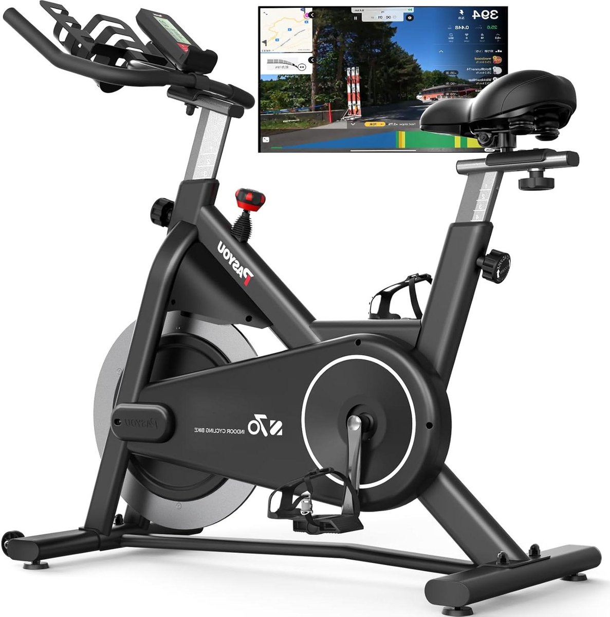 Hometrainer - Fitnessfiets - Thuis trainen - Stil & stabiel - 158 kg draagkracht - Zwart