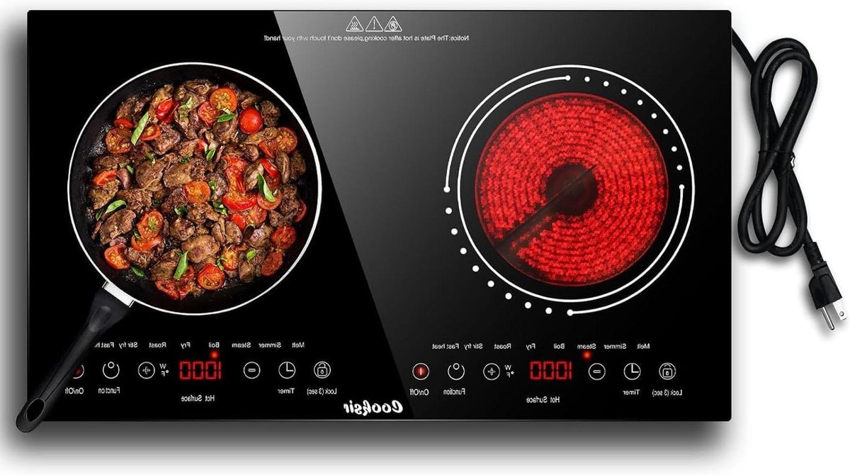 Keramische Kookplaat - Dubbele Kookplaat - Koken Thuis - Inbouw of Draagbaar - 60 cm - Zwart