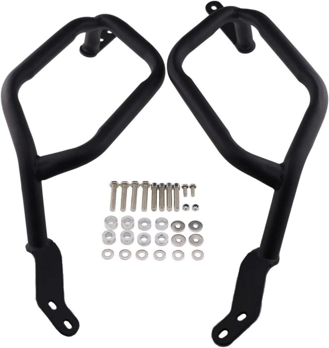 Motorfiets Crash Bars - Motorbescherming Valbeugels - Motor Beschermen - Verdikt Staal - 1 x 1 x 1 cm - Zwart