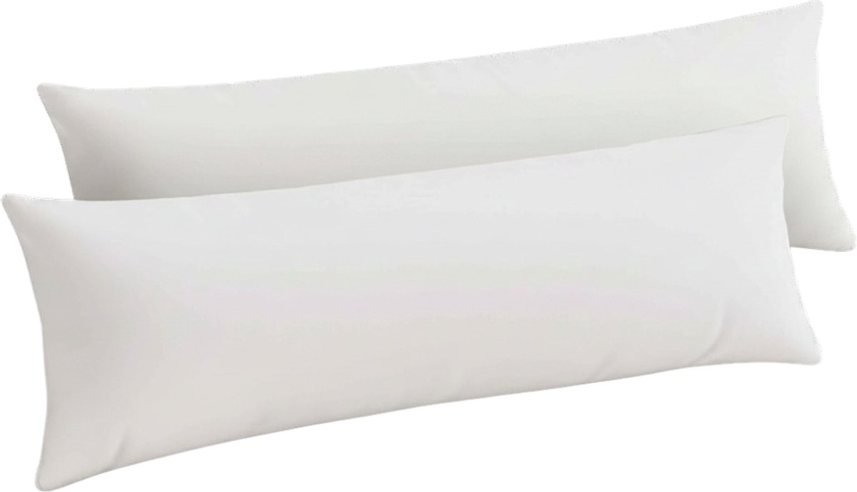 ZRNS® Langwerpig Kussen - Zijslaapkussen - Zwangerschapskussen - Lichaamskussen - 2 Stuks - Wit