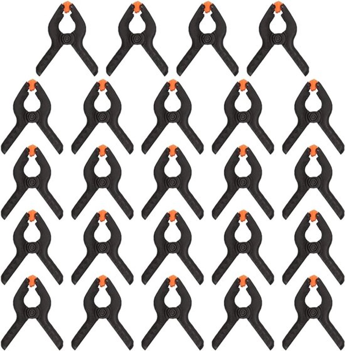 24 Stuks Mini-Klemmen 2 Inch Zwart Nylon - Fotografie Studio Achtergrond Handwerk Tuin
