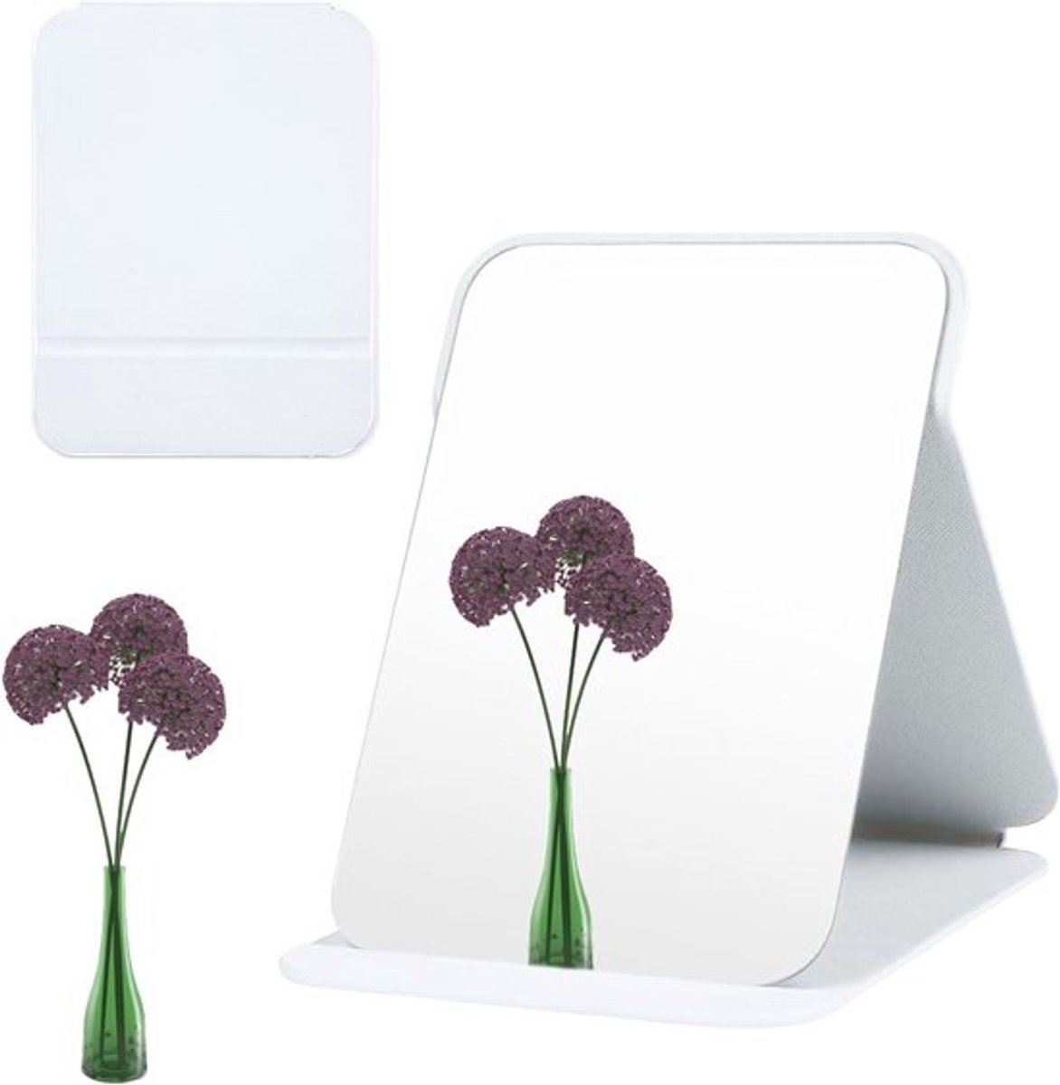 Vouwbare Make-up Spiegel voor Thuis en Reizen, Handheld Tafelspe spiegel, Compact en Lichtgewicht (16 x 11 cm)