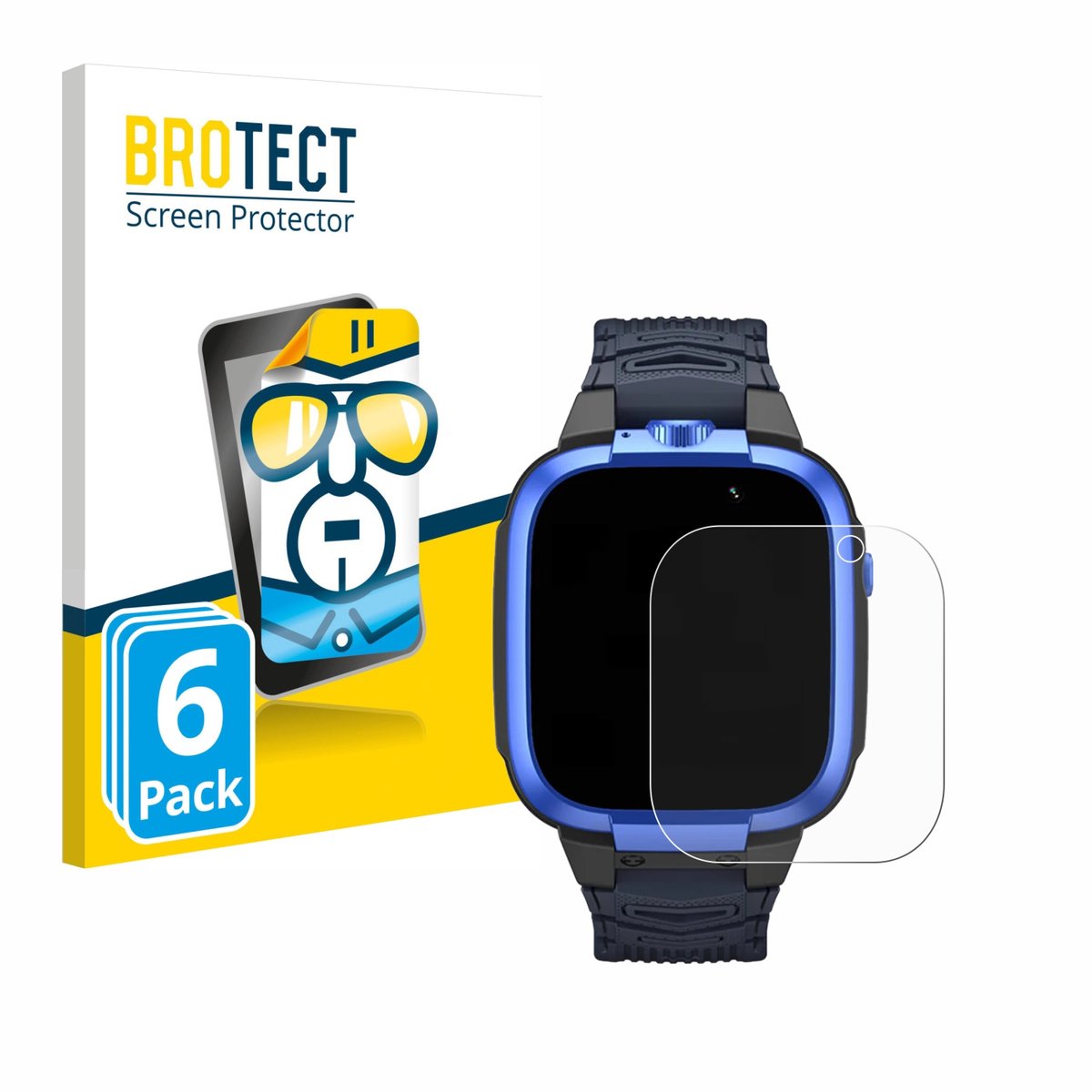 BROTECT - Screenprotector voor Xiaomi Mibro Kids Z3 - Folie Beschermfolie transparant 6 Stuks