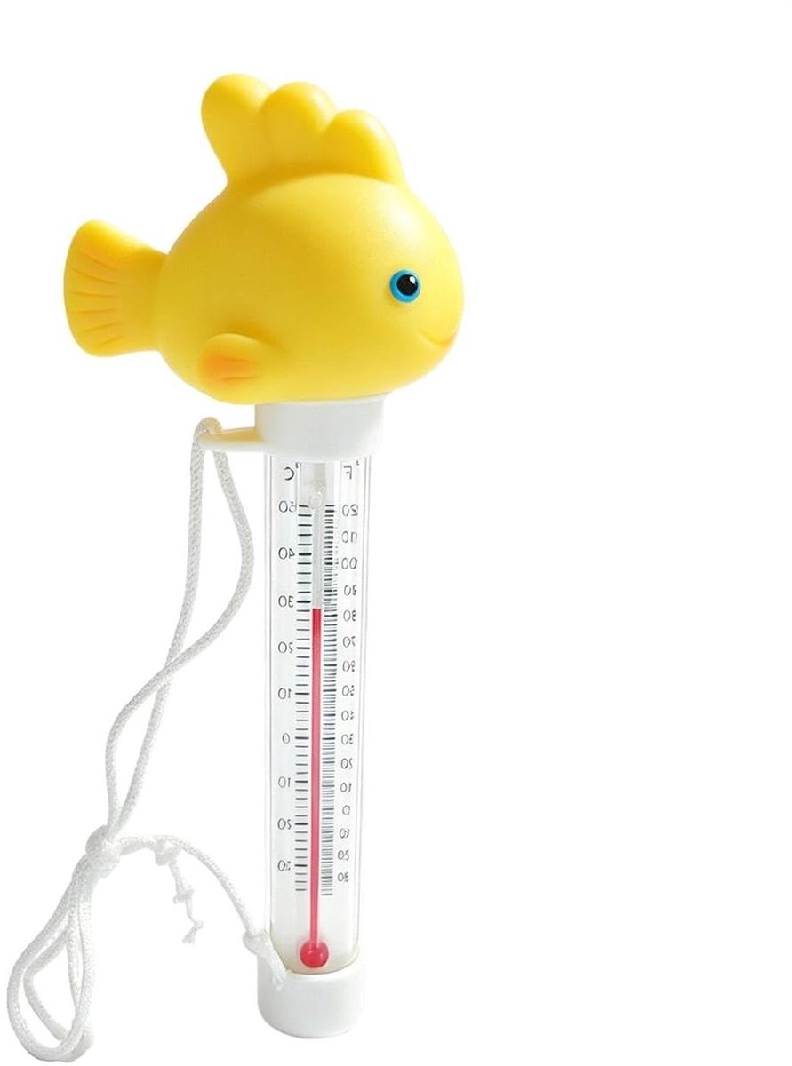 Drijvende Zwembadthermometer - Watertemperatuurmeter Bad - Water Temperatuur Meten - Charmant Zeedier Ontwerp - 19 Centimeter - Veelkleurig
