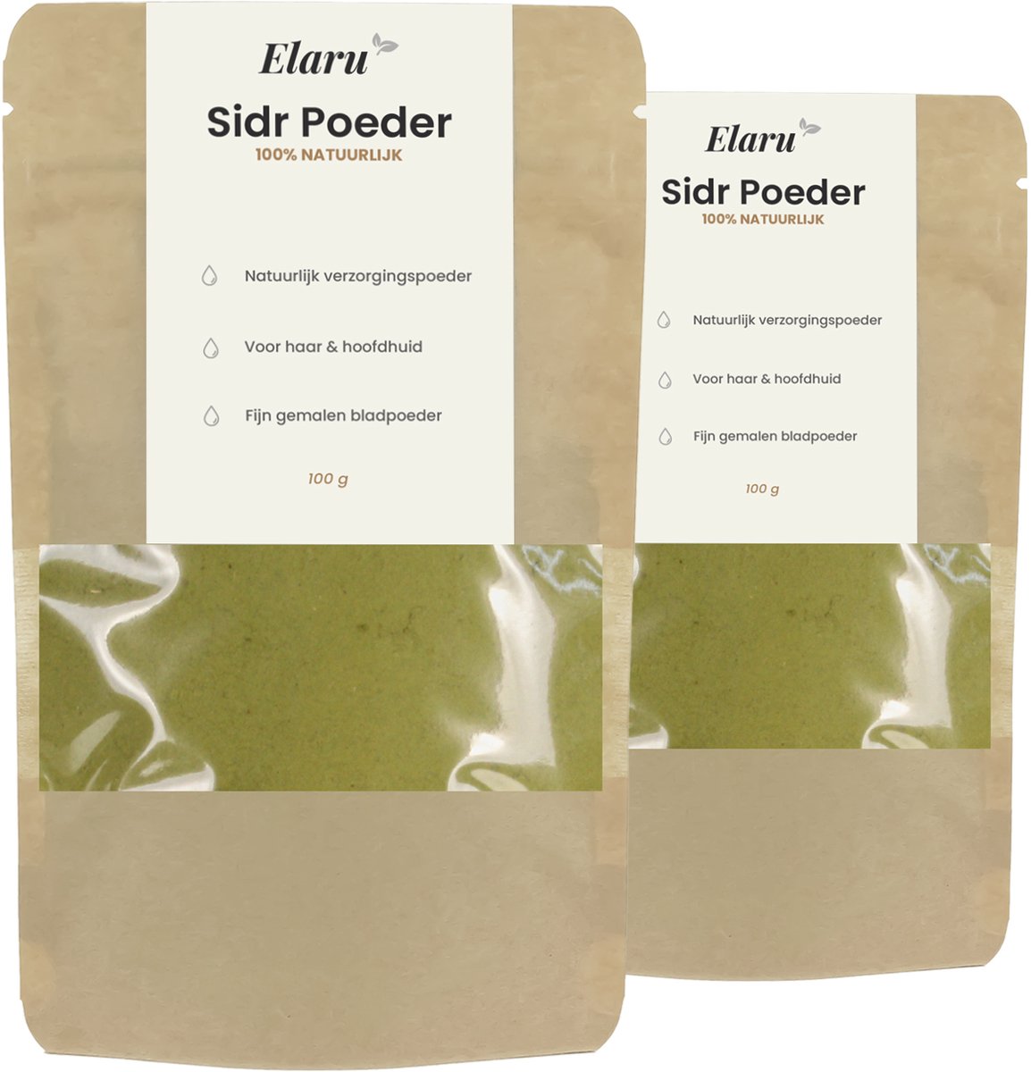 Sidr Poeder - 2 x 100 gram - Natuurlijk Haarmasker & Gezichtsmasker - 100% Puur - Voor Haar en Huidverzorging