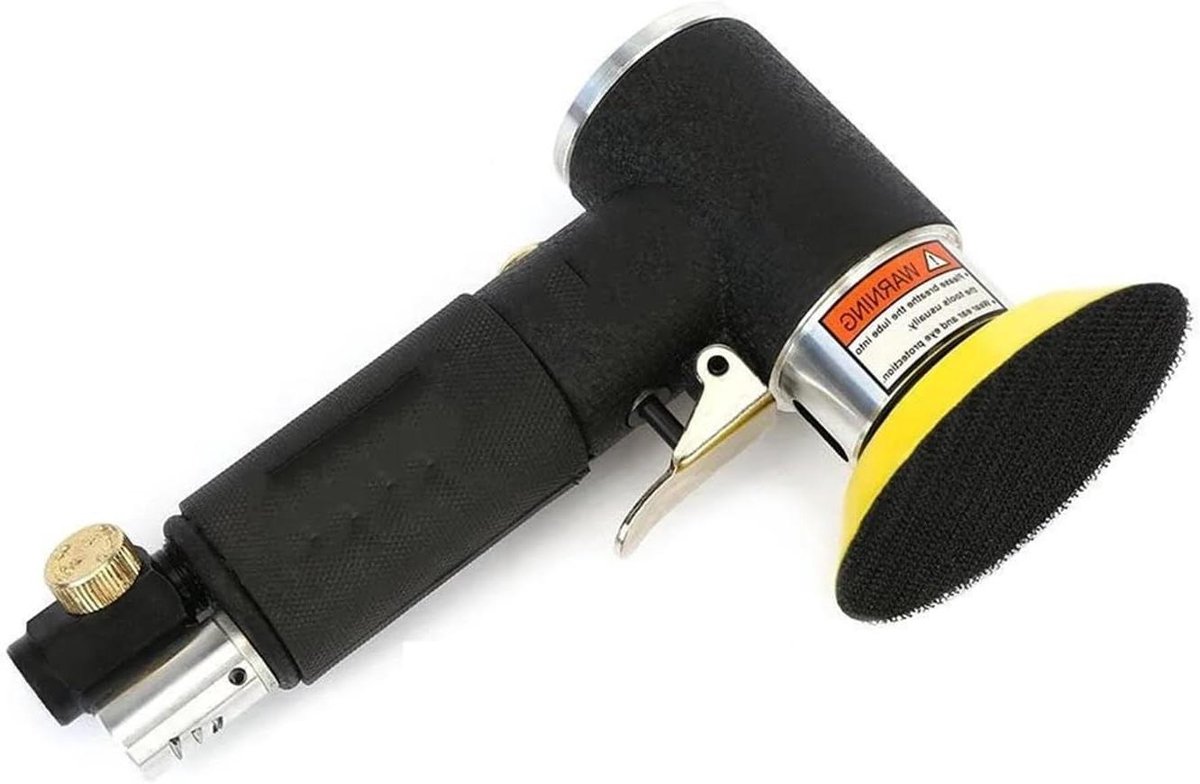 Pneumatische Polijstmachine - Mini Air Sander - Oppervlakken Glad Maken - 3mm Web Diameter - 1400 Grams - Zwart