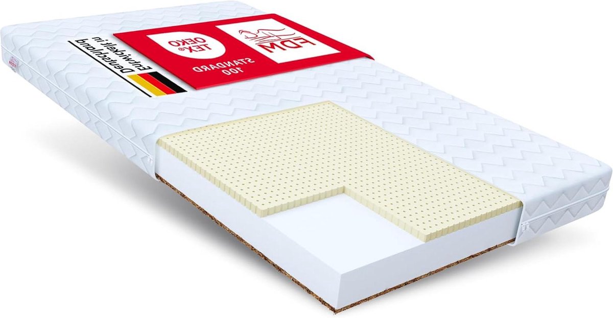 Schuimmatras - Matras Slaapmatras - Comfortabel Slapen - Dubbelzijdig Hardheid - 120x200 cm - Wit