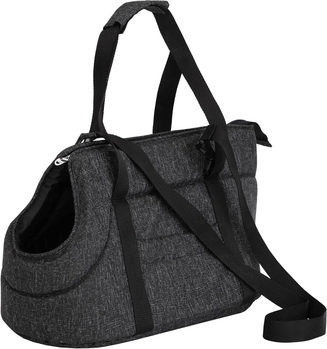 Huisdier Reistas - Transportbox Hond - Veilig Vervoer - Handsfree Ontwerp - M 20x36x22cm - Zwart