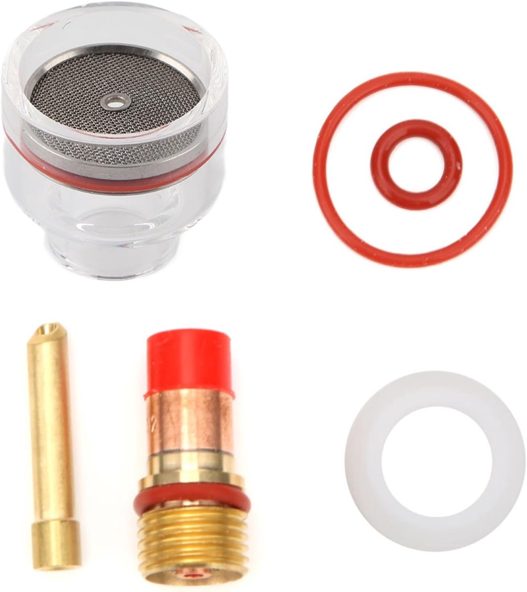 Gas Lens Accessories for TIG Torch, Glass Cup with Collet and Collet Body 0.2 cm for Argon Arc Welding - ShopVlot