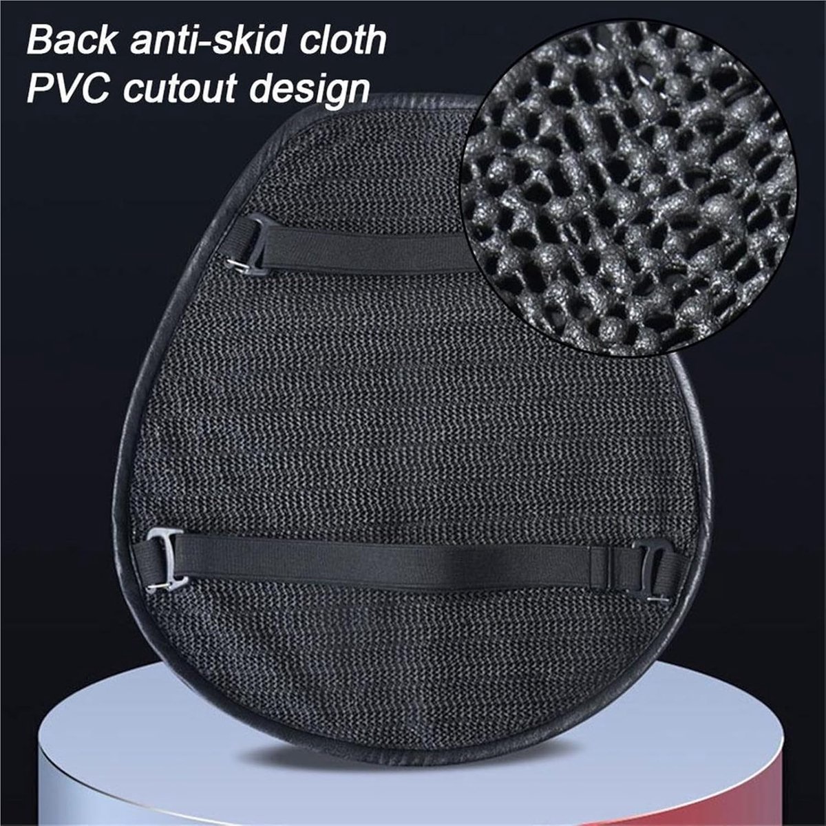 Motorfiets Zadelkussen - Zitkussen Motor - Comfortabel Rijden - Ergonomische Schokabsorptie - 1 kg - Zwart