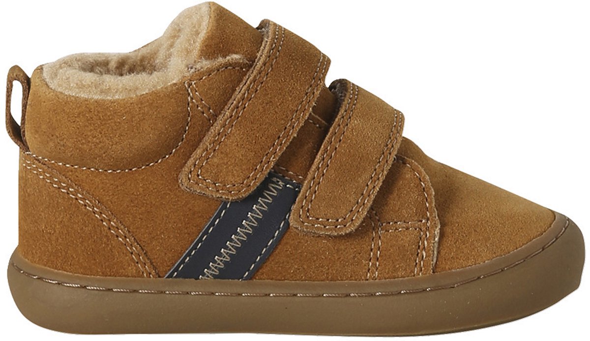 Vertbaudet Baskets Mid gevoerd met klittenband leer baby