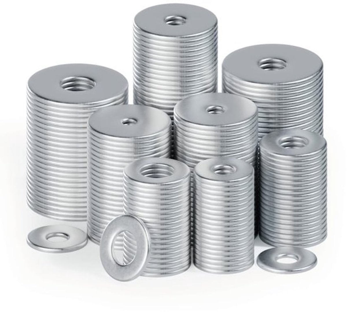 Set van 60 RVS Ringetjes M10 x 30mm, Grote Vlakke Washers voor Bevestigingen en Reparaties, Duurzaam en Roestvrij Staal 304