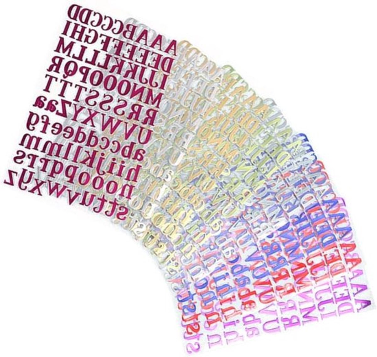 Set van 10 Zelfklevende Alphabet Stickers in Diverse Kleuren voor Creatieve Projecten
