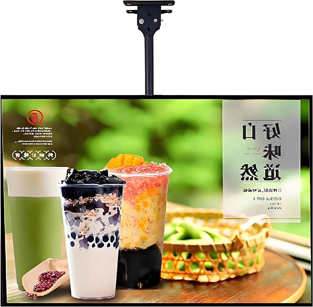 Verlichte Poster Display - Lichtbak Menu - Winkelreclame Tonen - Aluminium Frame - 27 inch - Zwart