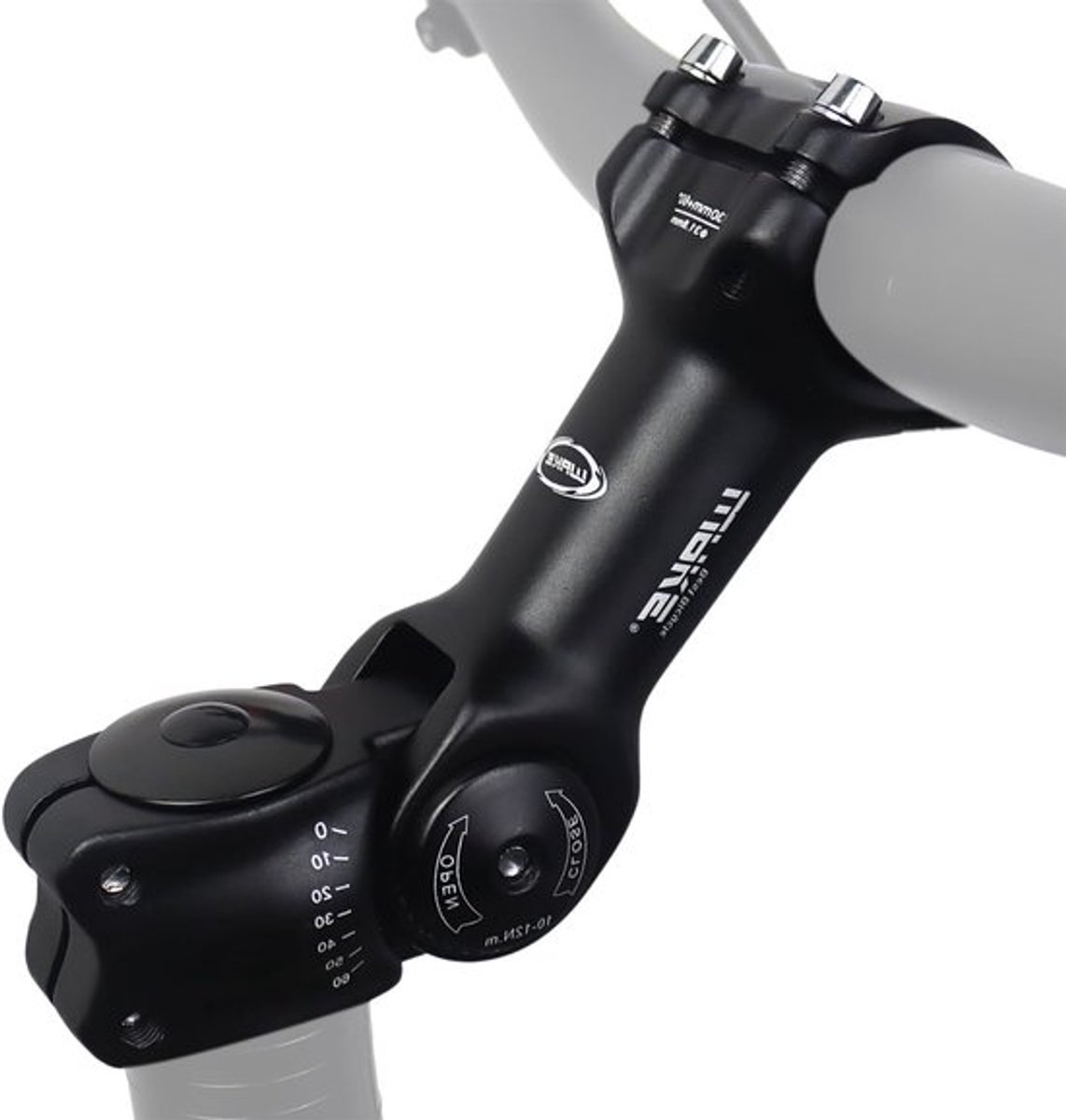 Verstelbare Fietsstuurpen voor MTB, 31,8 mm/25,4 mm, Stuurverhoging 90 mm/110 mm/130 mm, 0-60 Graden Instelbaar