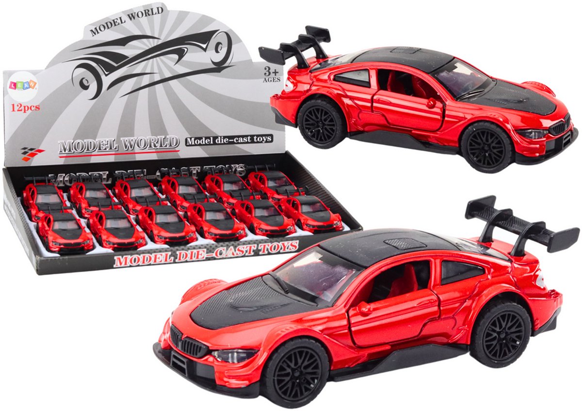 Auto Sportwagen 1:32 Friction Drive Rood - UNI
