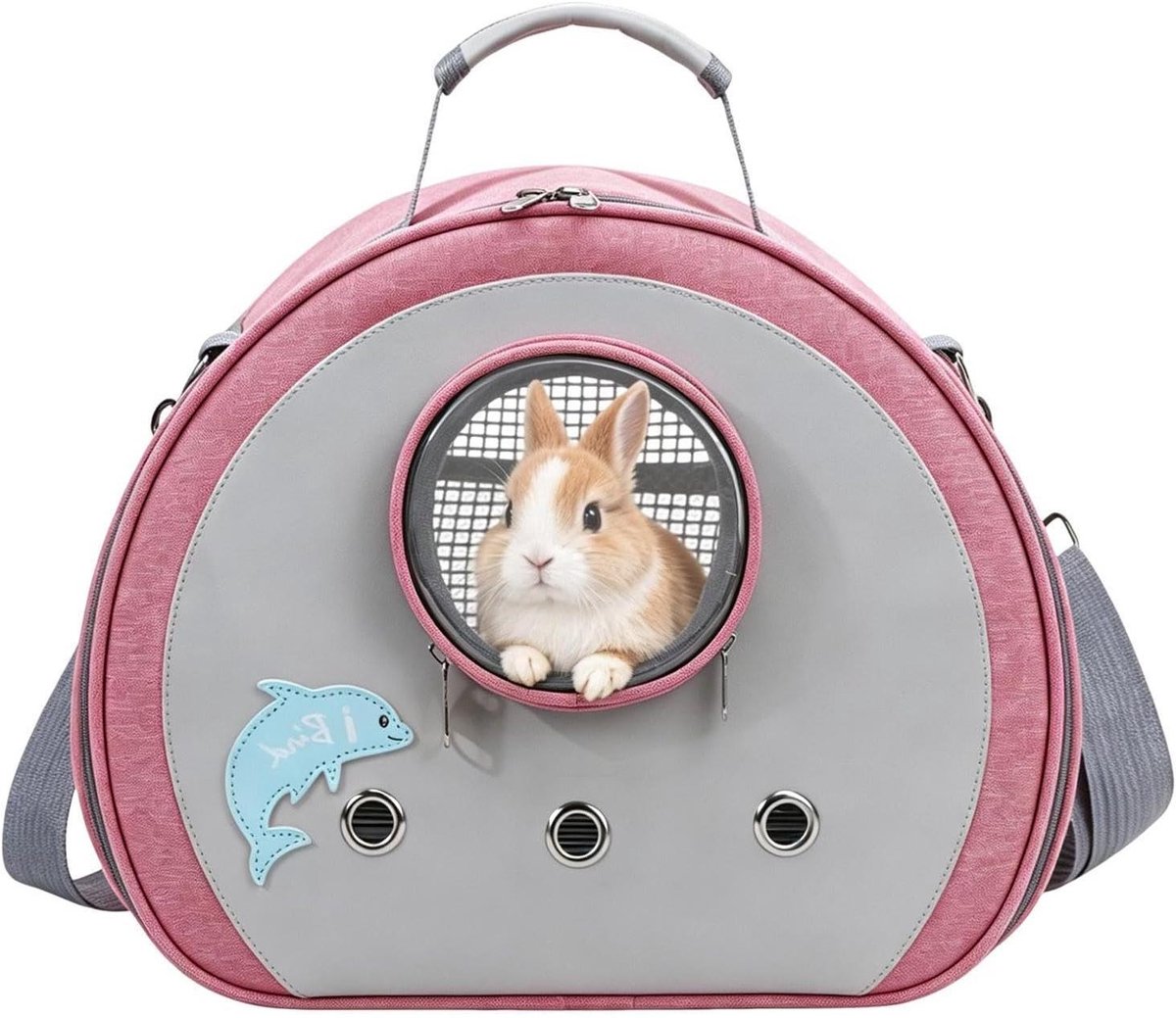 Dieren Reisdrager - Draagtas Kleine Dieren - Veilig Vervoer - Ademend Mesh Ontwerp - 38x30x4cm - roze