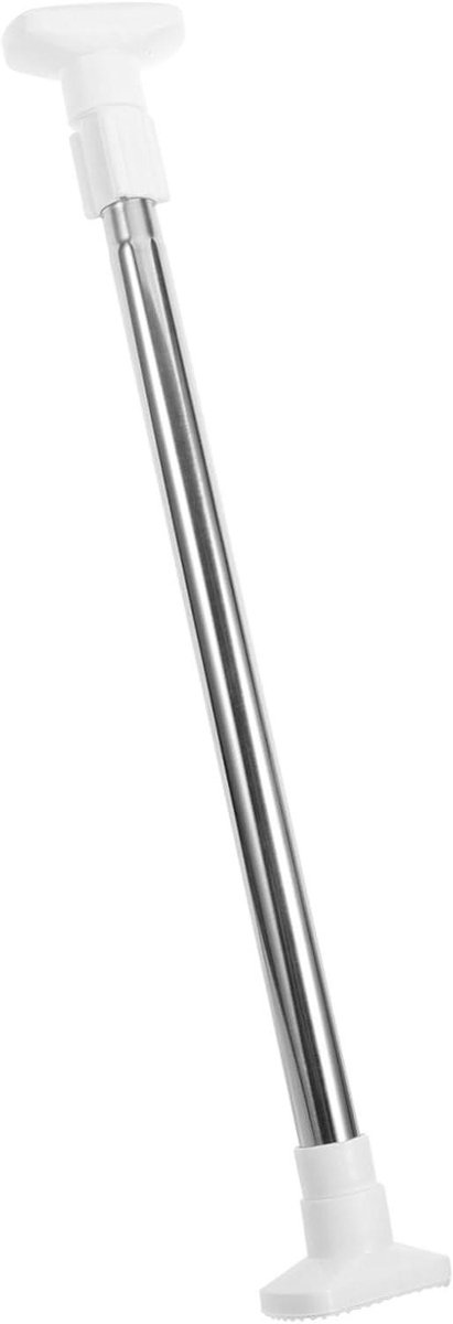Telescopische Gordijnroede - Verstelbare Stang Kaststang - Gordijnen Ophangen - Geen Gaten Boren - 50-80 cm - Zilverwit