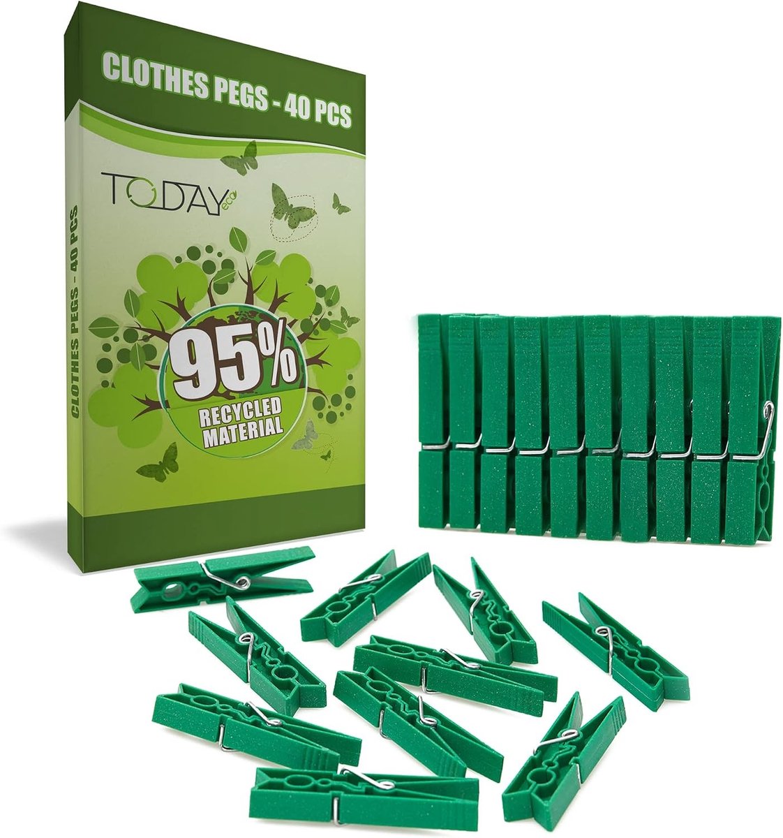 Wasknijpers - 40 Stuks - Groot Formaat - 95% Gerecycled Plastic - Voor Diverse Toepassingen