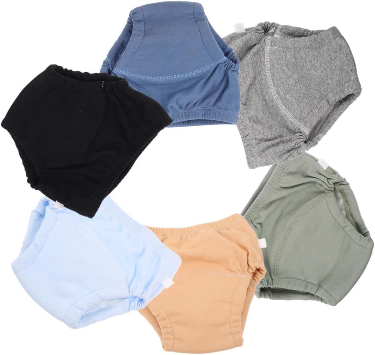 Baby Trainingsbroekjes - Potty Training Shorts - Zindelijkheidstraining - Absorberend Katoen - 6 stuks - Diverse kleuren