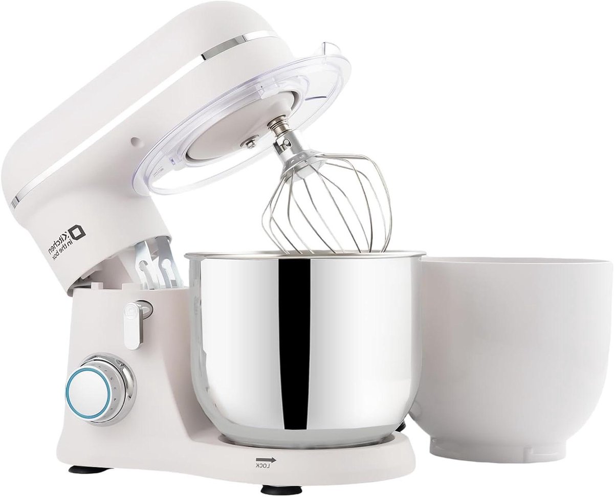Keukenrobot - Mixer Machine - Bakken en Koken - Dubbele Kom - 35L - Wit