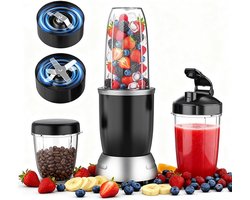 Teendow 2-in-1 Power Blender en maalapparaat – 1000W-Smoothiemaker, sapmaker en koffiemolen in één – Voor smoothies, sappen, babyvoeding, ijs, koffiebonen, noten en kruiden