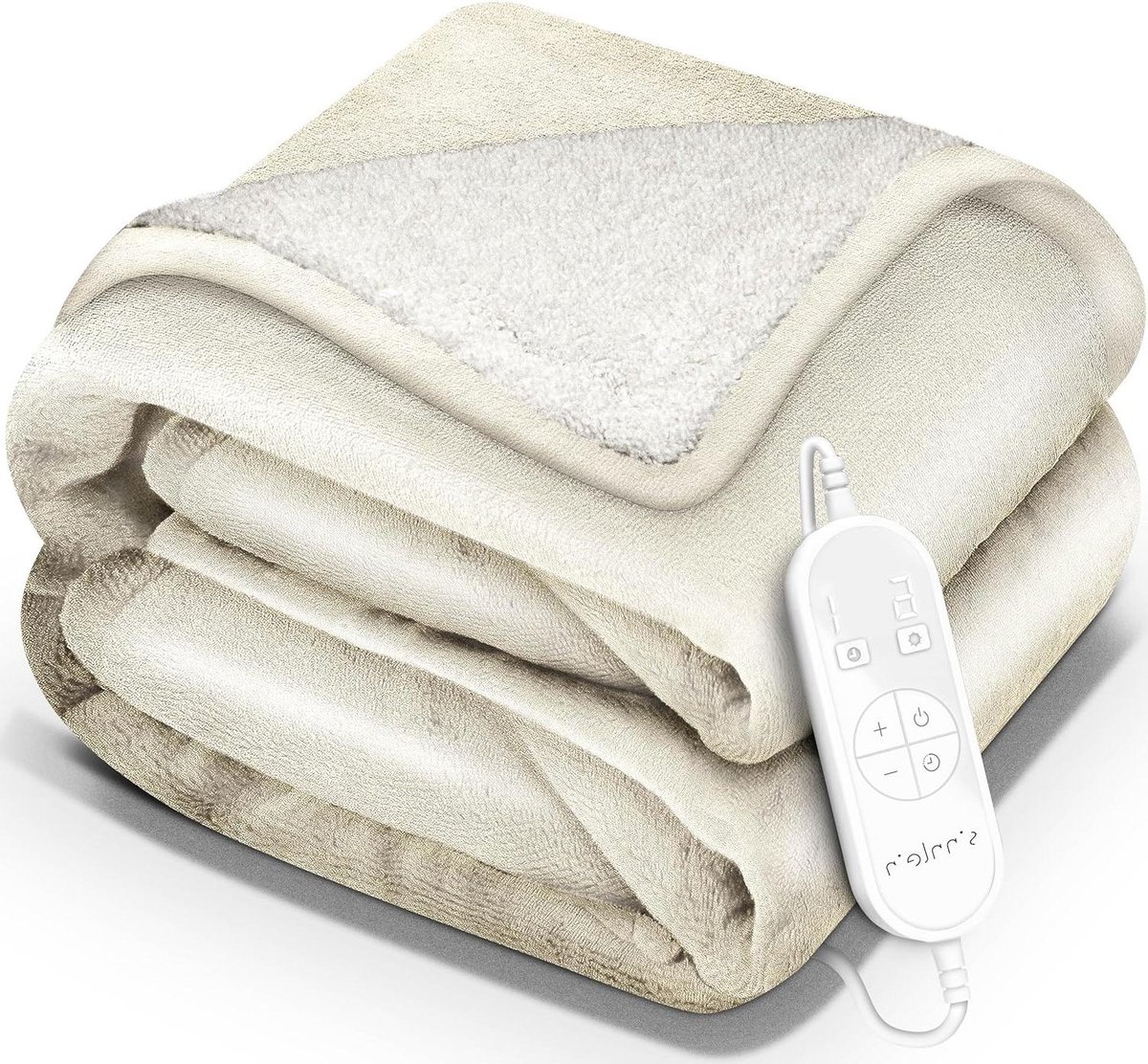Elektrische Deken - Warmtedeken Knuffeldeken - Gezellige Avonden - 9 Temperatuurstanden - 180x130cm - Beige