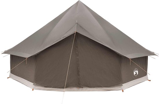 vidaXL - Tipi - Tent - 10-persoons - Bruin - Grijs - Polyester - en - Staal van Vidaxl — afbeelding 3