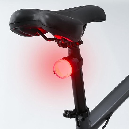 Fietsachterlicht - Fietslamp Achter - Veilig Fietsen - Slimme Remfunctie - 4.5x4.1x4.1 cm - Rood — afbeelding 3
