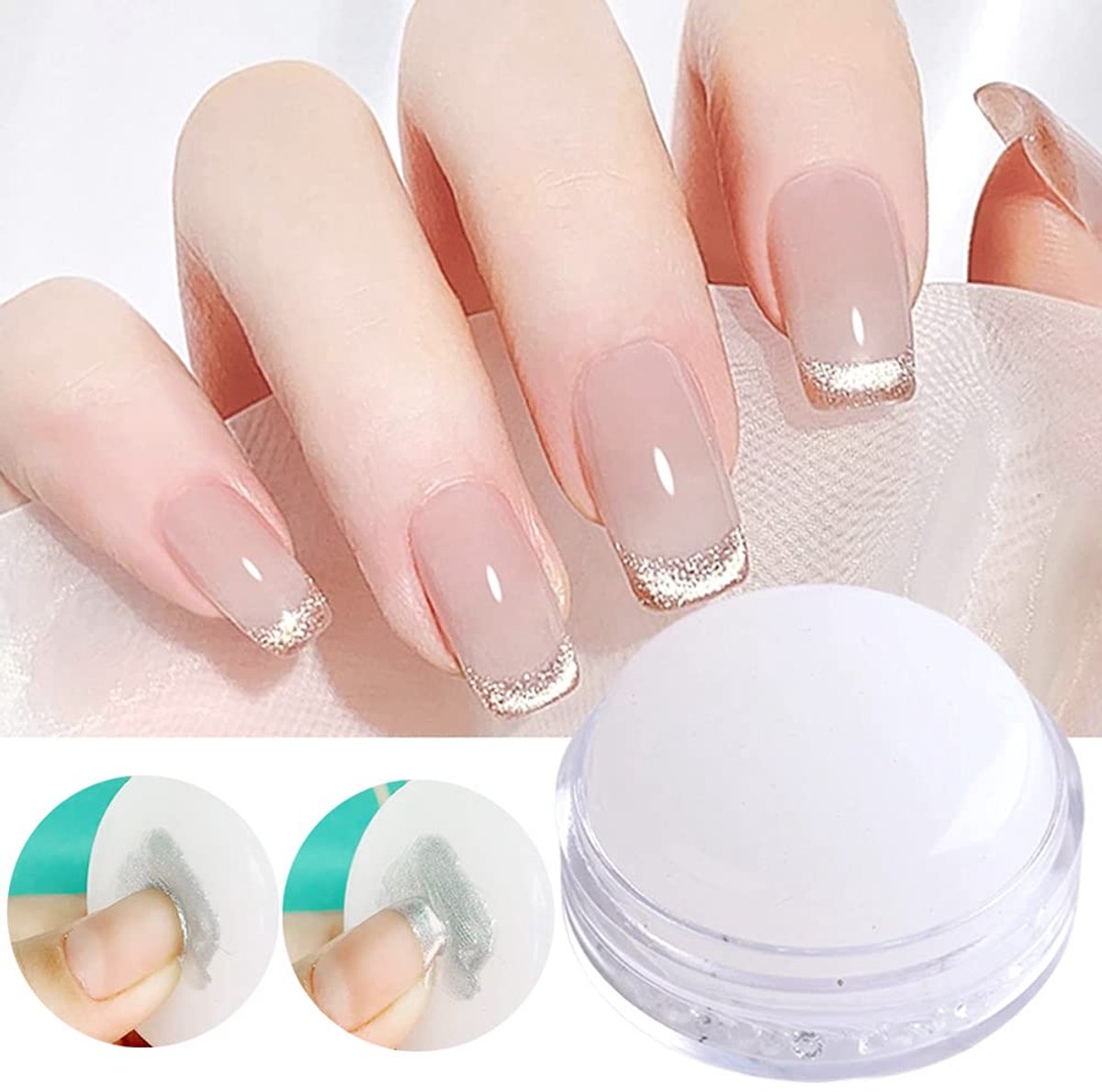Nagelstempel siliconen Wit