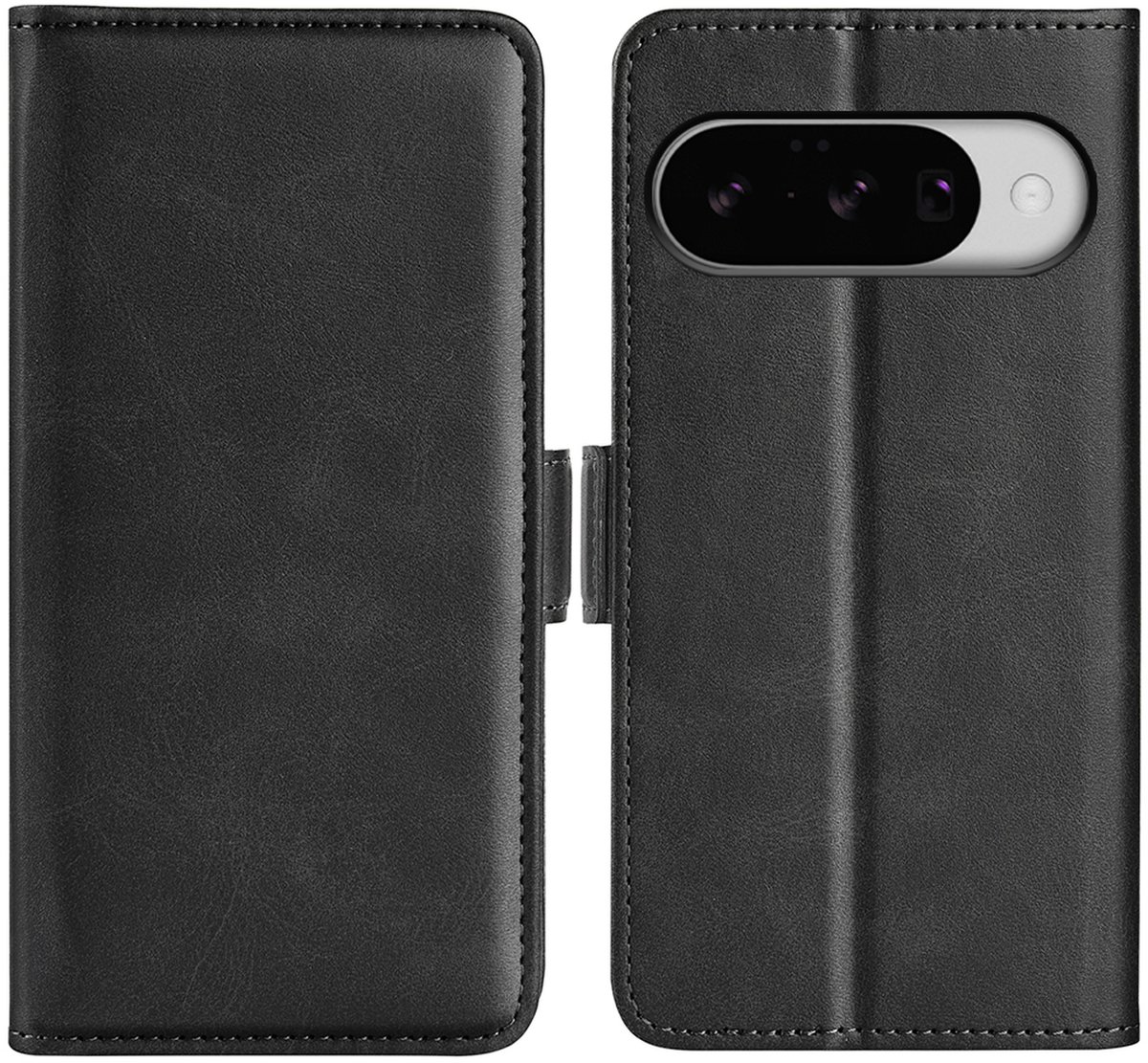 MobyDefend Hoesje - Geschikt voor Google Pixel 11 - Luxe Wallet Book Case (Sluiting Zijkant) - Zwart