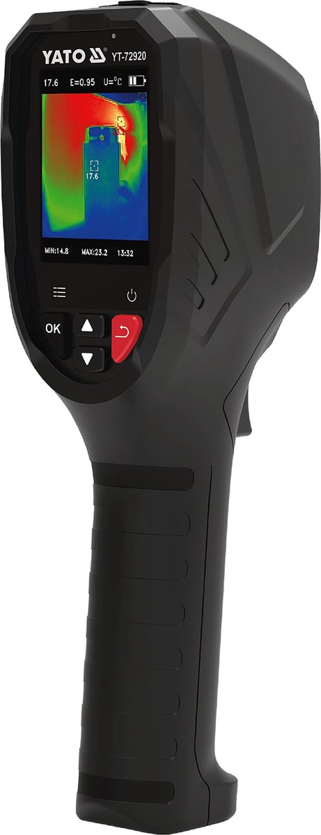 YATO YT-72920 Compacte Professionele Warmtebeeldcamera – 240x240 px (Super Resolution) – 18 Hz – Bereik -20°C tot +550°C – Inclusief 8 GB Geheugen