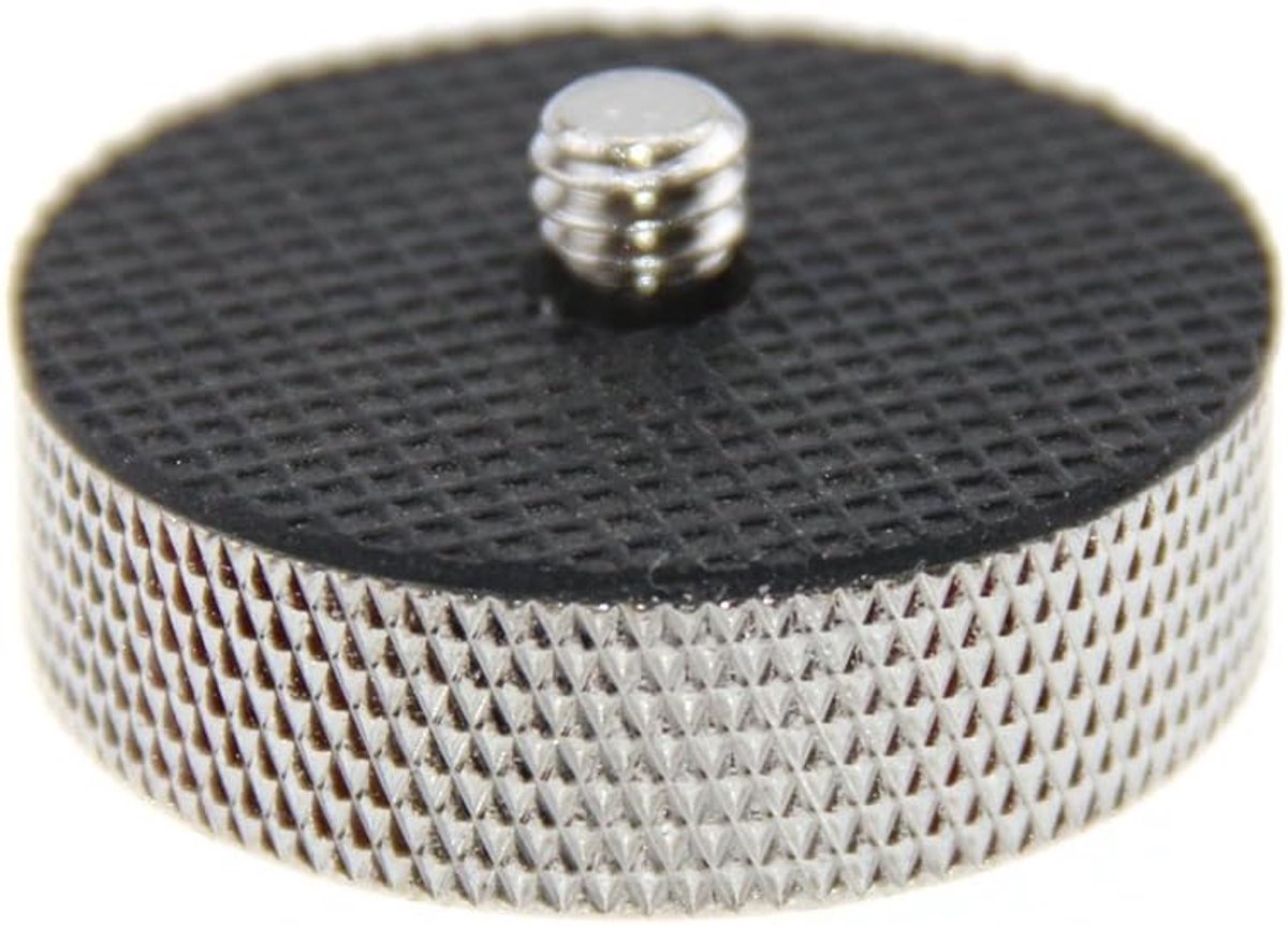 SnelShoppen - 3/8"-16 Vrouwelijk naar 1/4"-20 Mannelijk Adapter voor Statief Conversie, Messing met Nikkel Geplateerde Rubberafdichting, Perfect voor