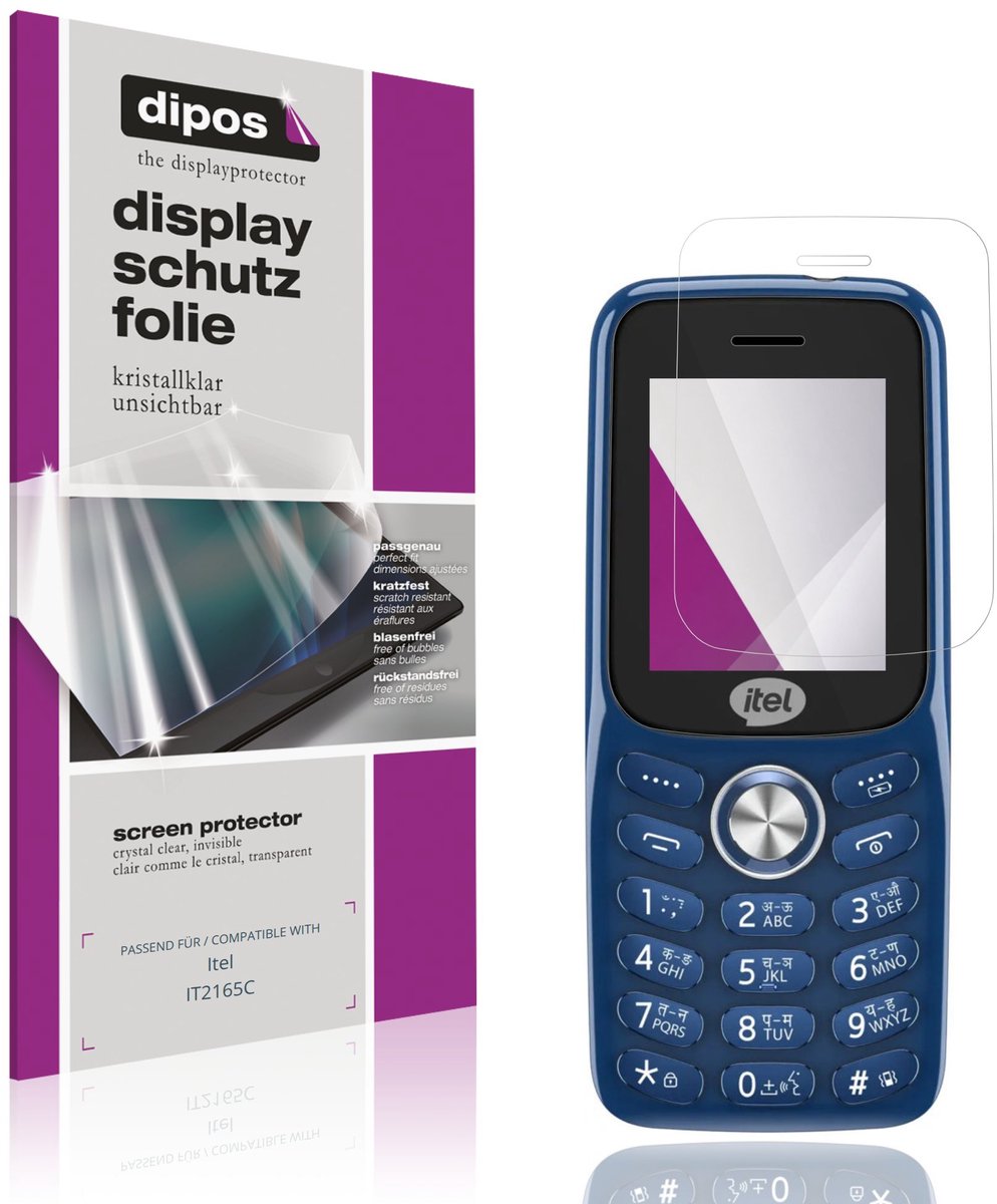 dipos – 4x Beschermfolie geschikt voor Itel IT2165C | Krasbestendige & heldere Screenprotector Ultra-Thin